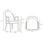 Upholstered Armchair with Solid Beech Wood Frame - Blue or Gray