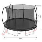 14FT Trampoline with Safety Enclosure Net – Steel Frame