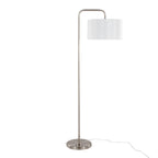 Contemporary Floor Lamp with Drum Shade - Black, Pearl Silver, Gold