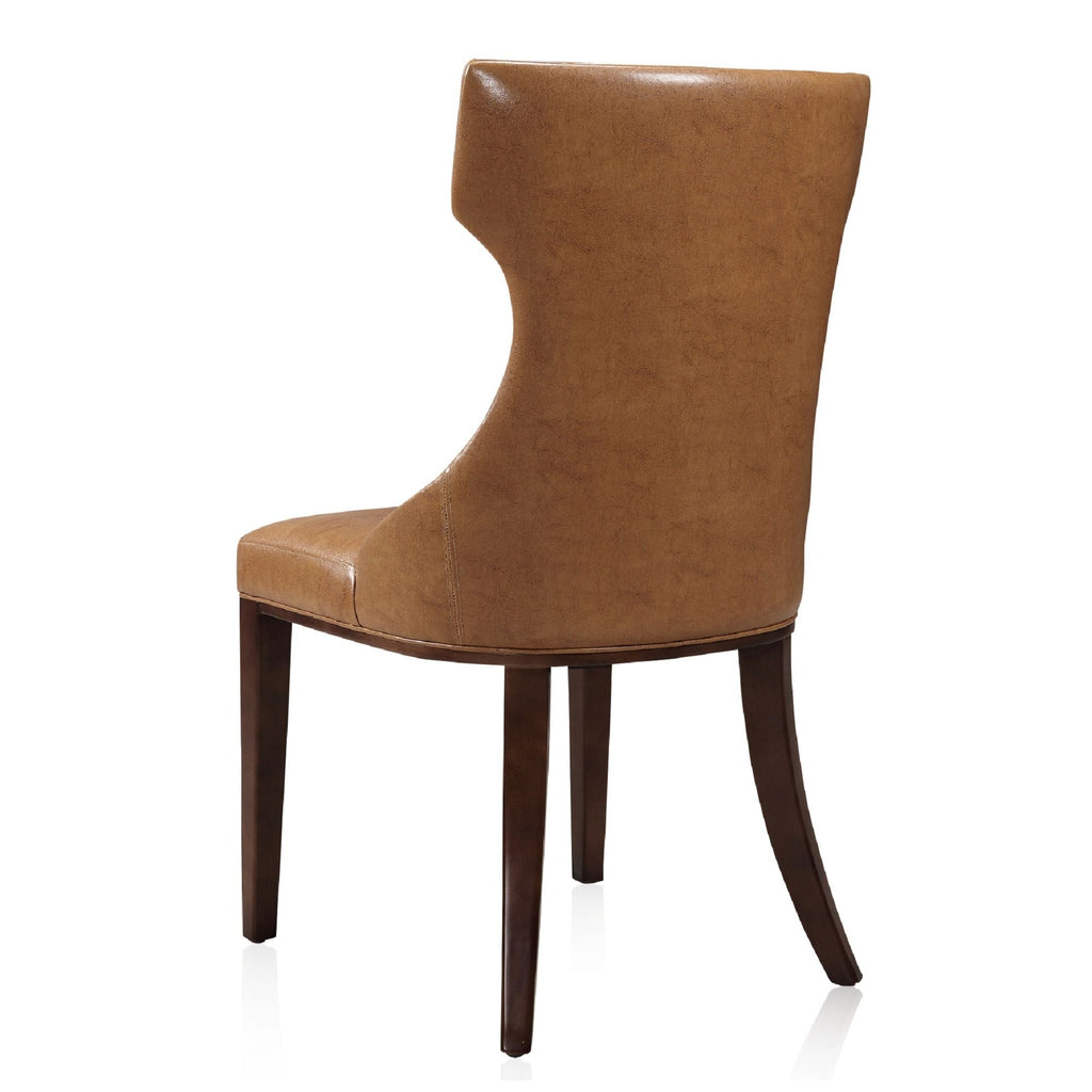 Reine Dining Chair Set of 2 with Solid Wood Frame and Classic Design - Multiple Colors
