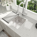 Modern Undermount Stainless Steel Kitchen Sink 16 Gauge, Deep Single Bowl - Gray