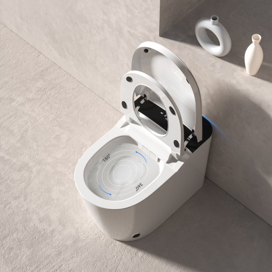 Fully Intelligent Toilet with Automatic Flip Cover - Porcelain