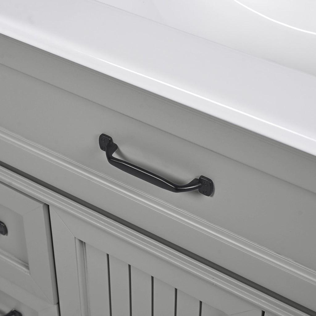 Bathroom Vanity With Sink and Drawers - Freestanding Solid Wood Cabinet