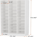 10 Tier Shoe Storage Cabinet with 30 Cubbies - Wood - Multiple Colors
