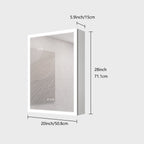 LED Medicine Cabinet With Defogger and Digital Display - Pearl Silver