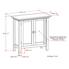 Handcrafted Low Storage Cabinet with Adjustable Shelves - Multiple Colors