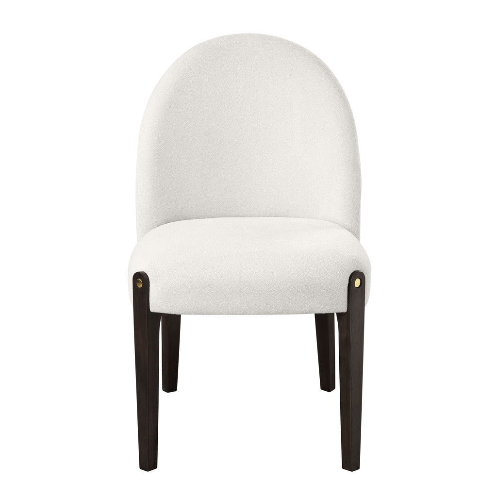 Beige Side Chair Set of 2 with Upholstered Seat - Clayten