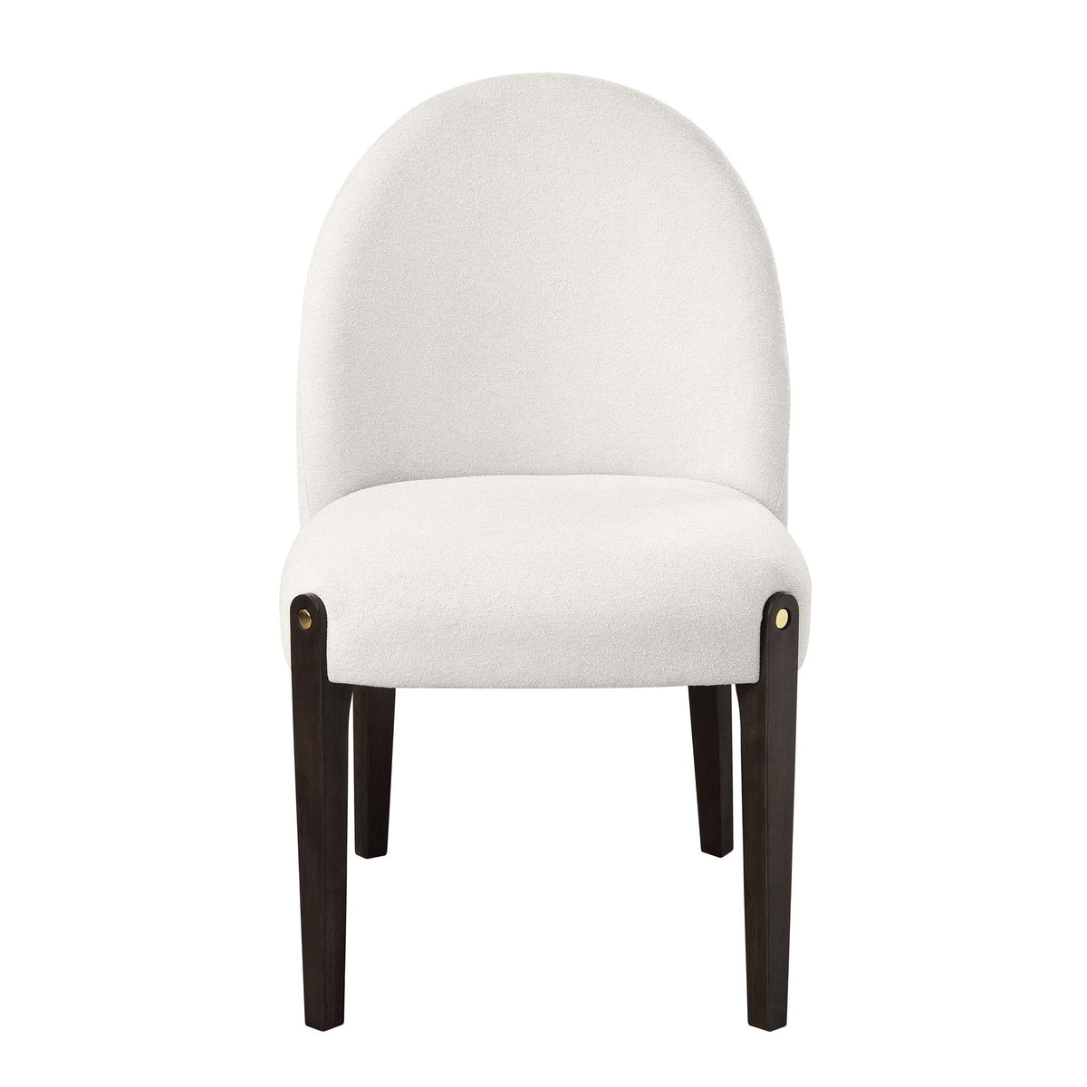 Beige Side Chair Set of 2 with Upholstered Seat - Clayten