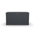 180 Gallon Large Outdoor Storage Deck Box with Lockable Waterproof Resin - Black