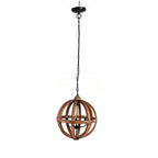 4 Light Wood Chandelier