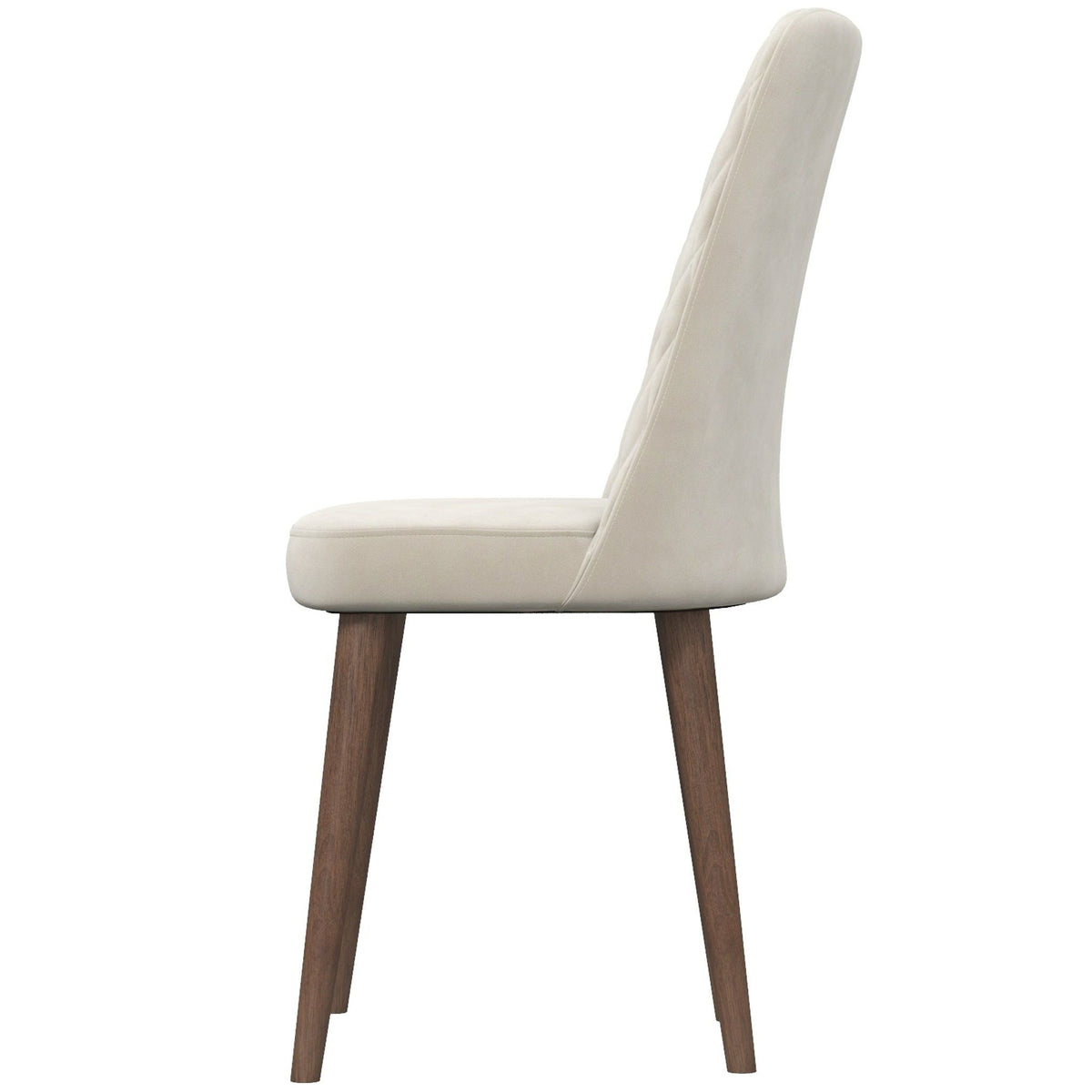 Mid-Century Modern Dining Chair Set of 2 with Upholstered Seat - Multiple Colors