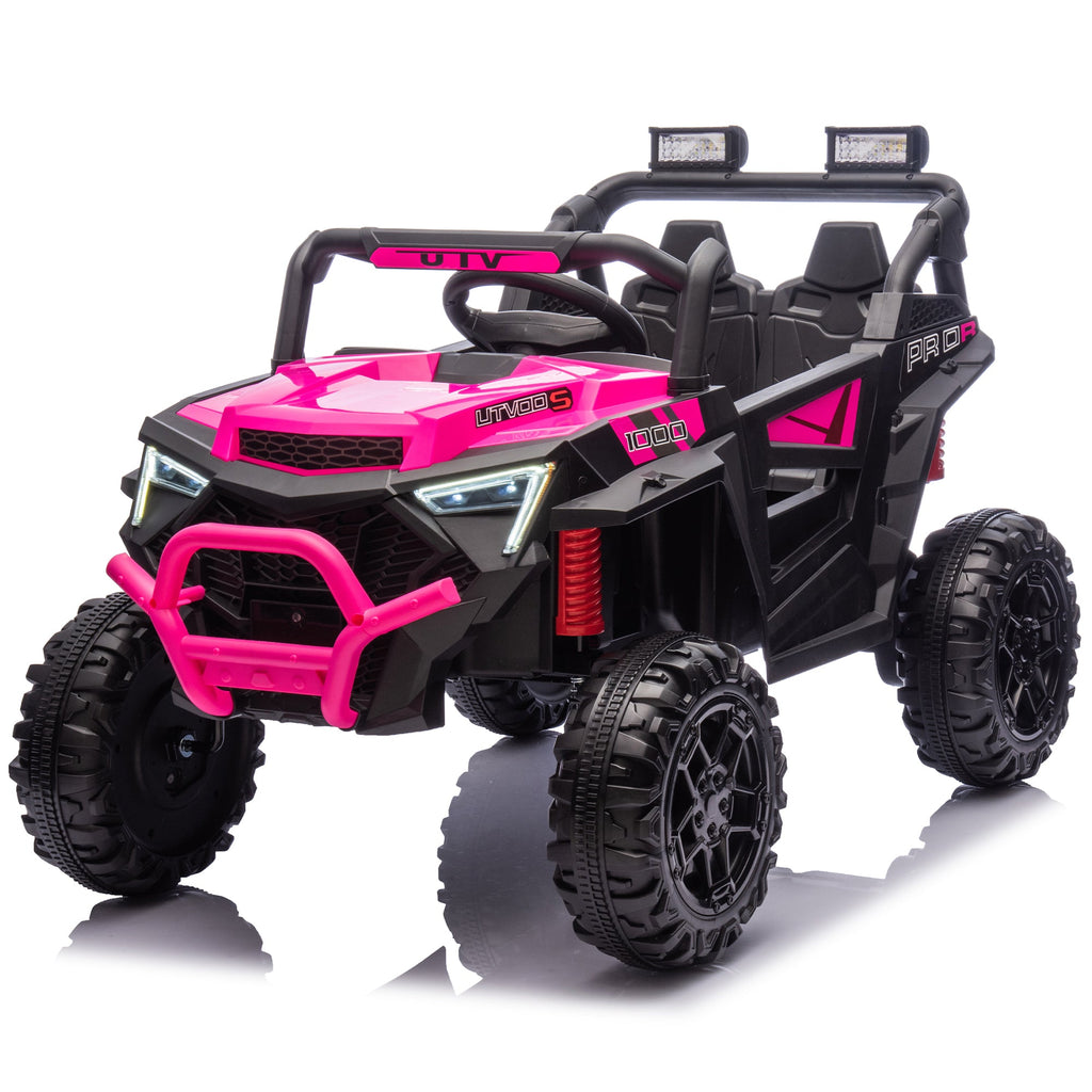 24V 400W Kids Ride On Electric UTV with Remote Control - Pink, Black, Blue