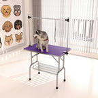 Folding Pet Grooming Table with Adjustable Arm - Multiple Colors