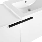Modern Bathroom Vanity Sink Combo With Spacious Storage - White or Light Brown