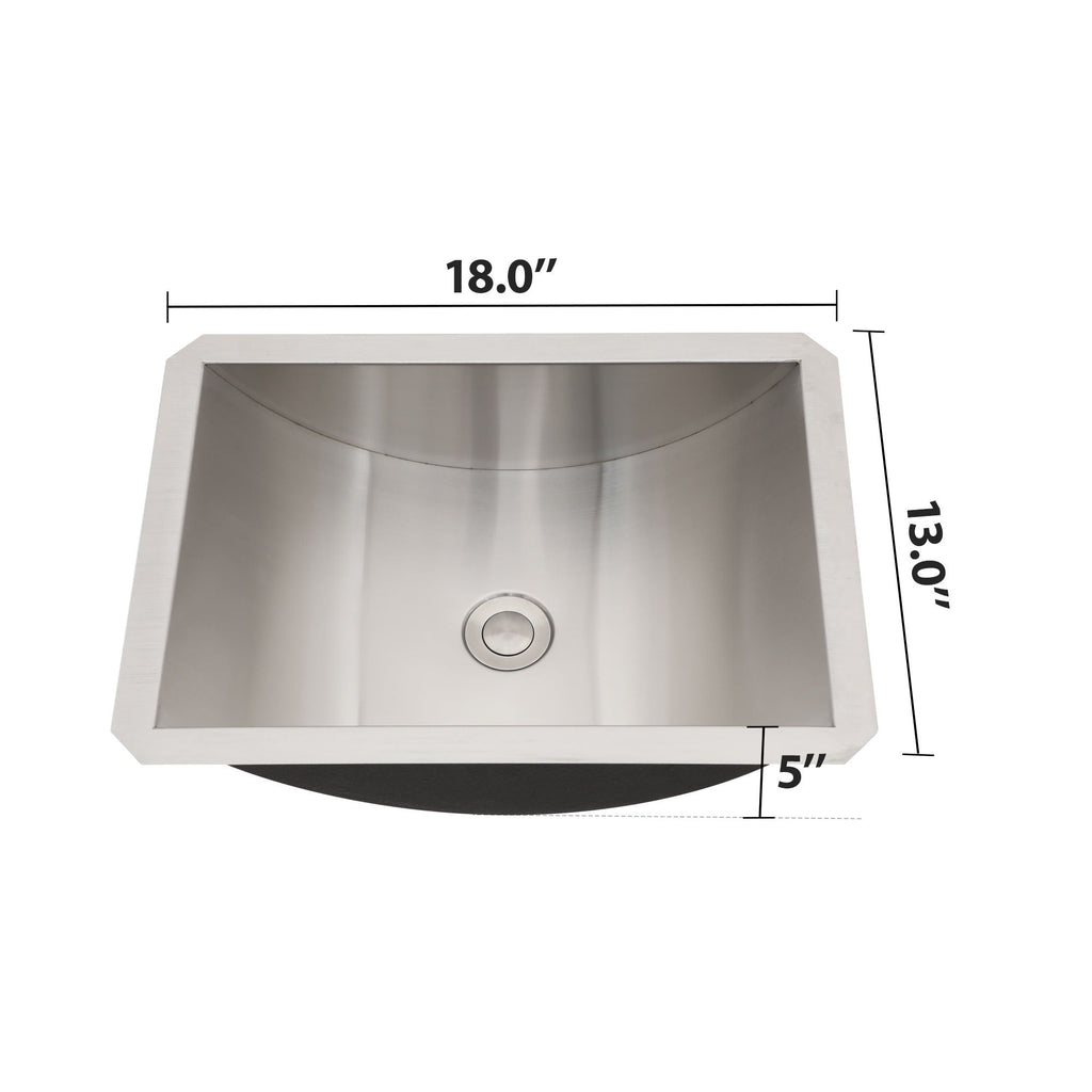 Brushed Nickel Undermount Bathroom Sink with Pop Up Drain