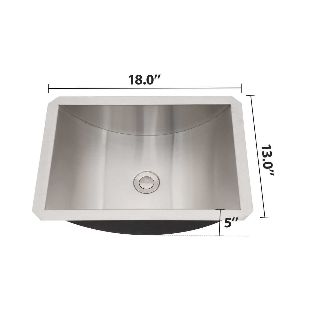 Brushed Nickel Undermount Bathroom Sink with Pop Up Drain