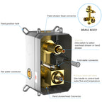 Modern Dual Shower Head System with 16" Ceiling Mount - Multiple Finishes