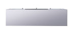Mirrored TV Stand with Faux Diamonds and Storage - Silver