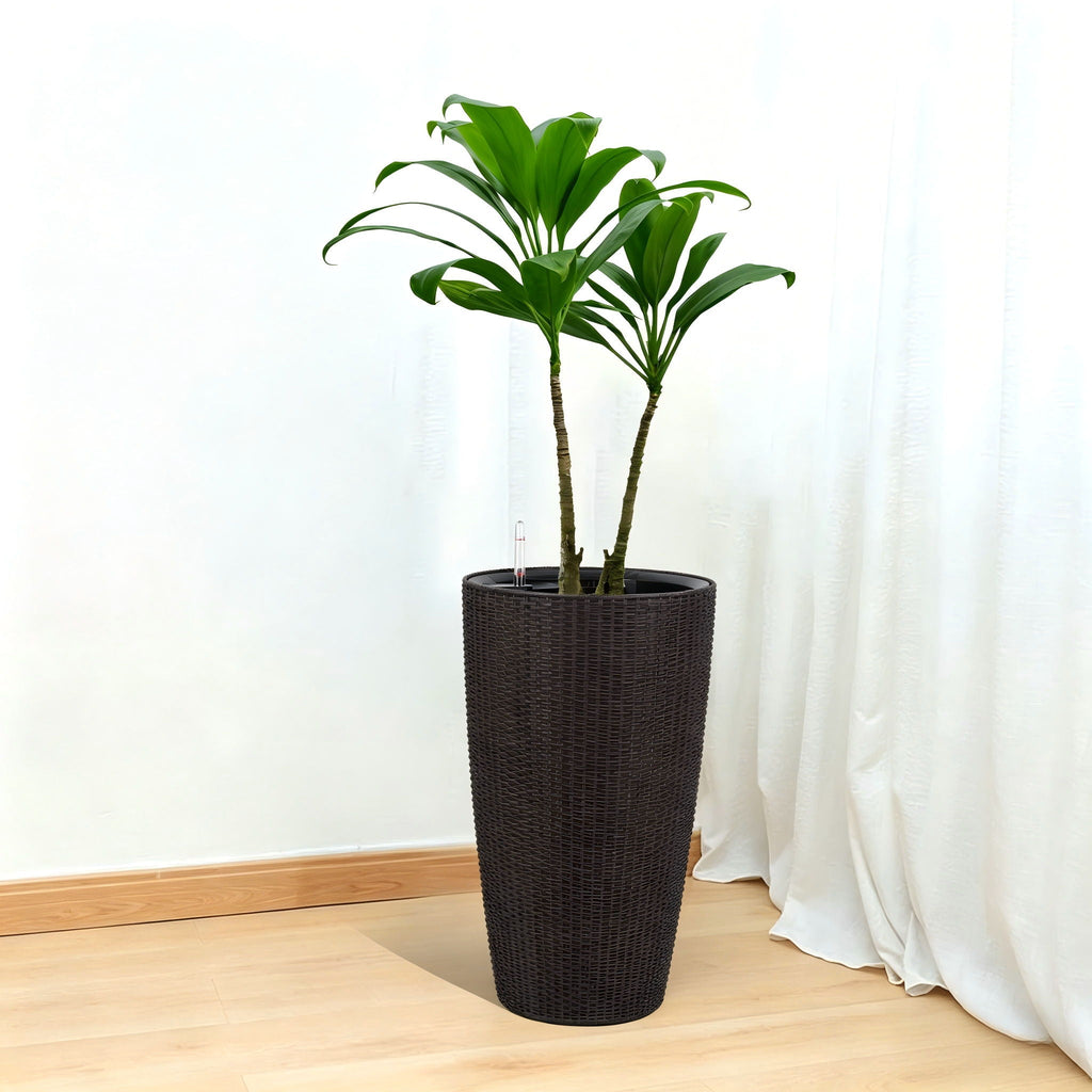 Tall Planters Set with Auto Watering and Water Level Monitor - Polypropylene