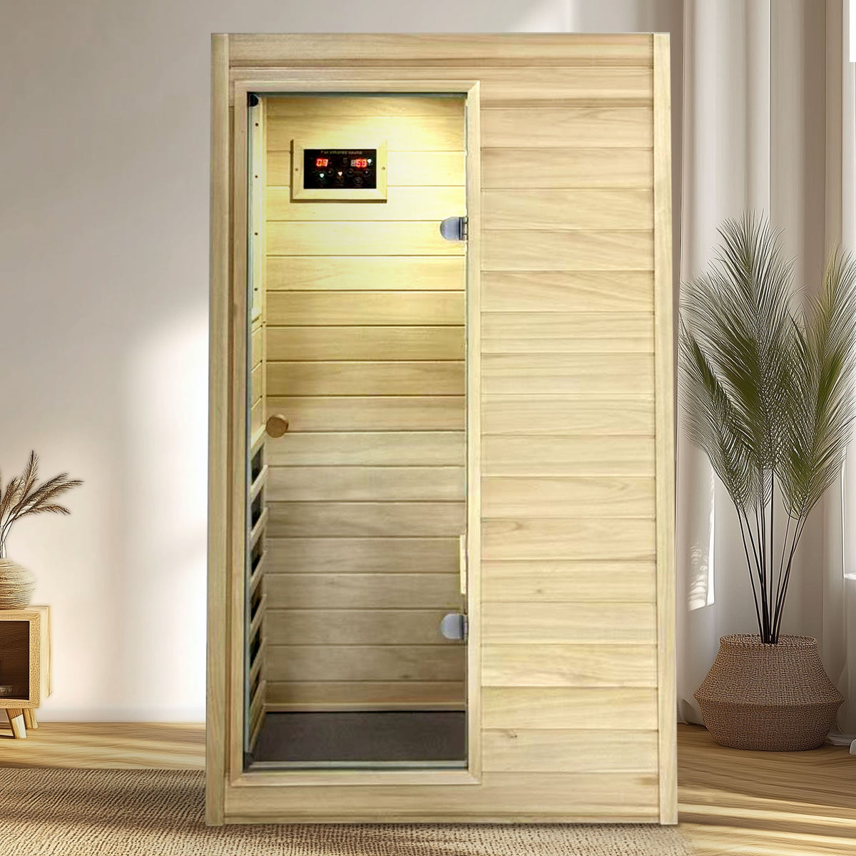 Far Infrared Sauna Room with Digital Controls - European Aspen