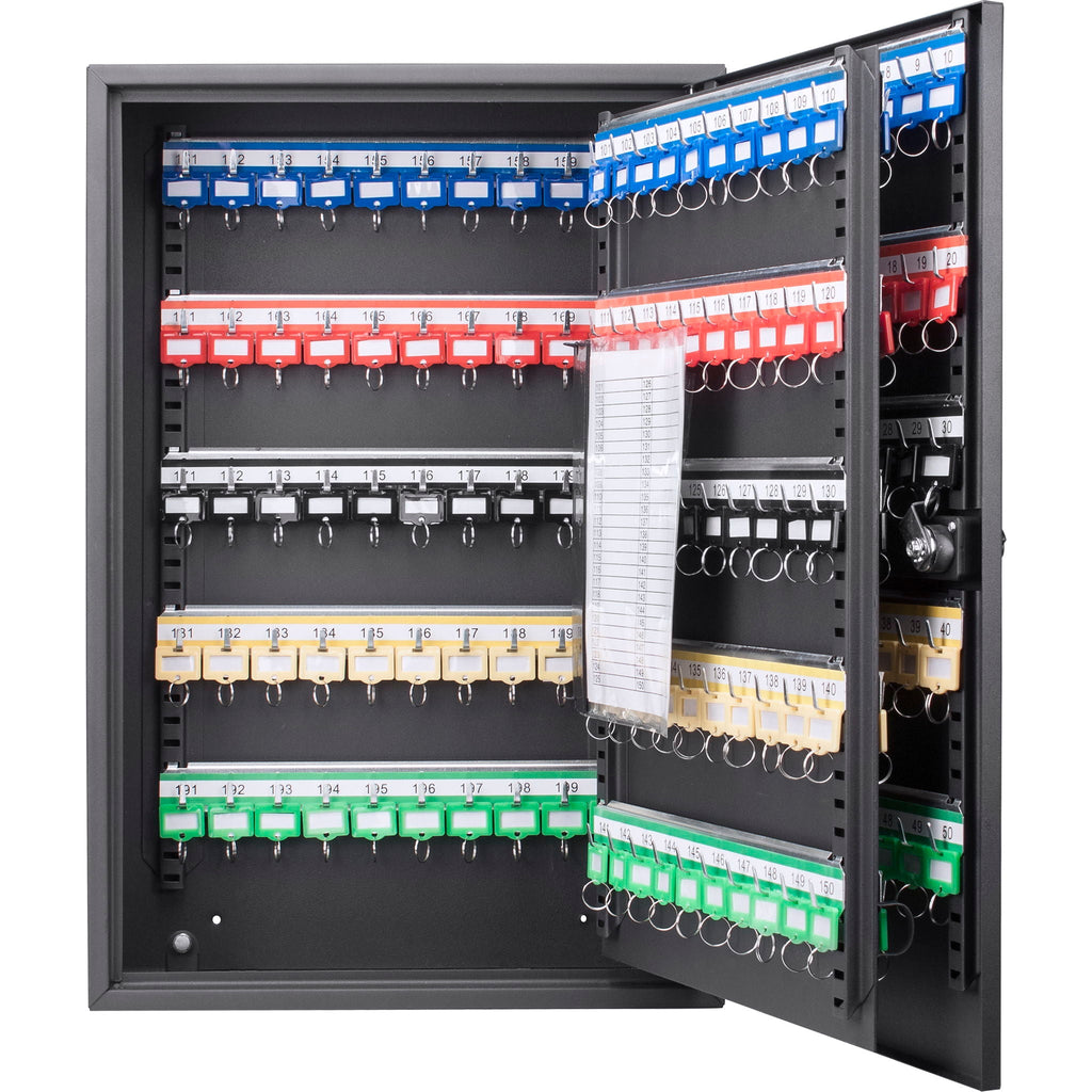 Adjustable Key Cabinet With Combination Lock - Black
