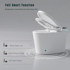 Modern Smart Toilet with Built-In Bidet and Advanced Features - White