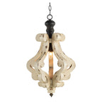 Farmhouse Chandeliar Distressed Pendant Chandelier - Antique Cream
