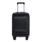 ABS Spinner Wheel Luggage Set with Cosmetic Case - Black