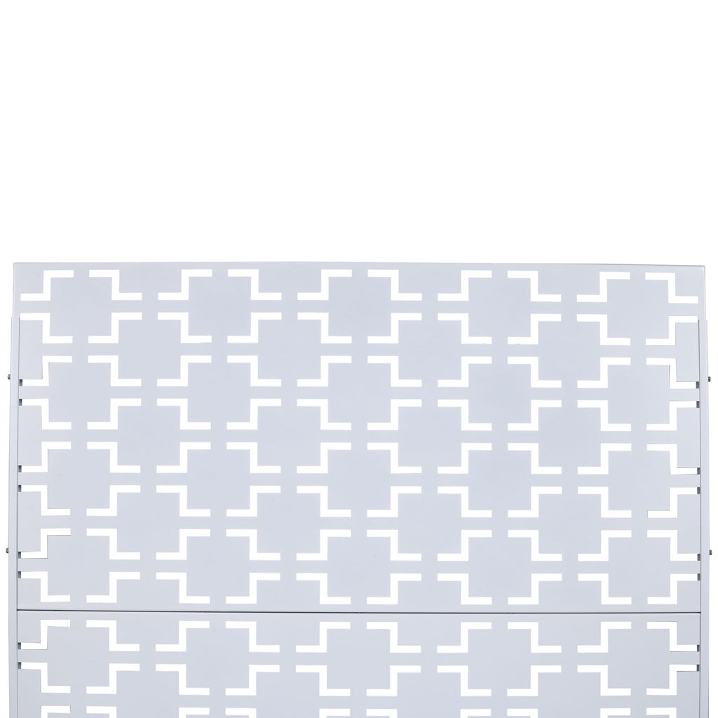 Black Metal Room Divider Privacy Screen with Rust-Resistant Finish