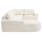 Modular Cloud Sectional Sofa Set with Deep Seating - Choose Beige, Dark Gray, or Dark Brown