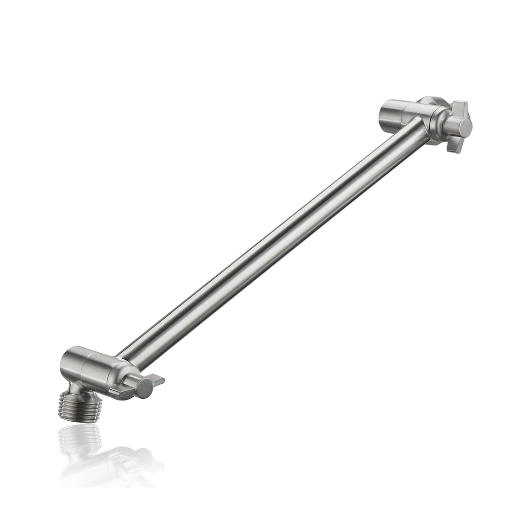 Luxury Rain Shower Head with Adjustable Arm - Brushed Nickel