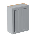 Gray Shaker Solid Wood Wall Cabinet with Soft-Close Doors - Gray