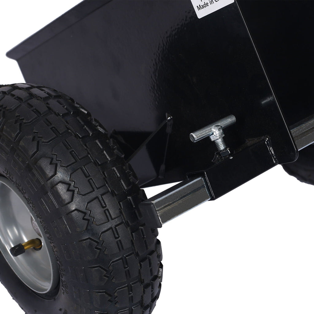 Heavy Duty 600Lb Panel Dolly with 10-Inch Pneumatic Wheels - Black