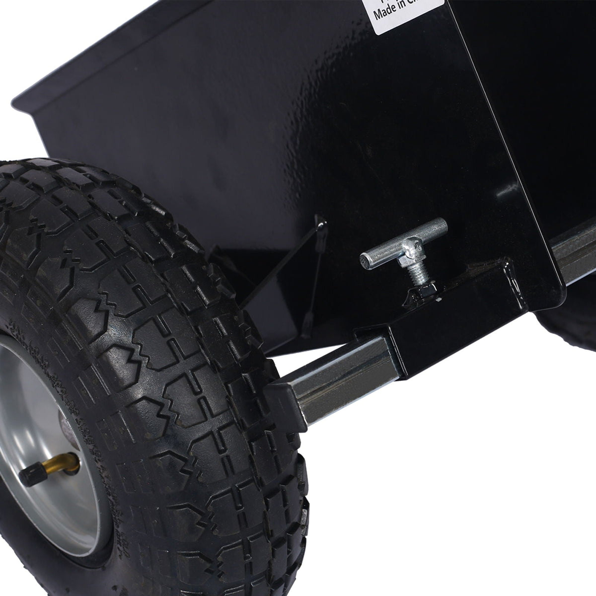 Heavy Duty 600Lb Panel Dolly with 10-Inch Pneumatic Wheels - Black