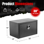 Pro Series Underbody Truck Tool Box with Waterproof Storage - Black