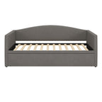 Upholstered Daybed With Pop Up Trundle Sofa Bed - Space Saving, Durable Frame - Gray or Pink