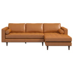 Corner Sectional Sofa with Removable Cushions - Orange