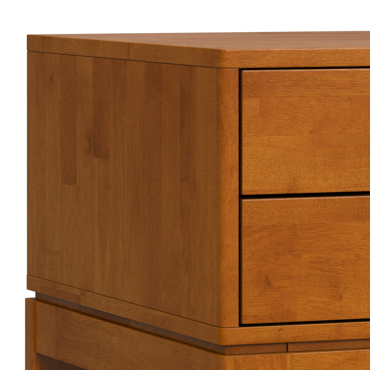 Handcrafted End Table with 2 Drawers - Light Brown, Dark Brown, or Black