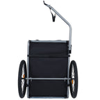 Large Folding Bike Trailer for Dogs with Mesh Ventilation - Gray