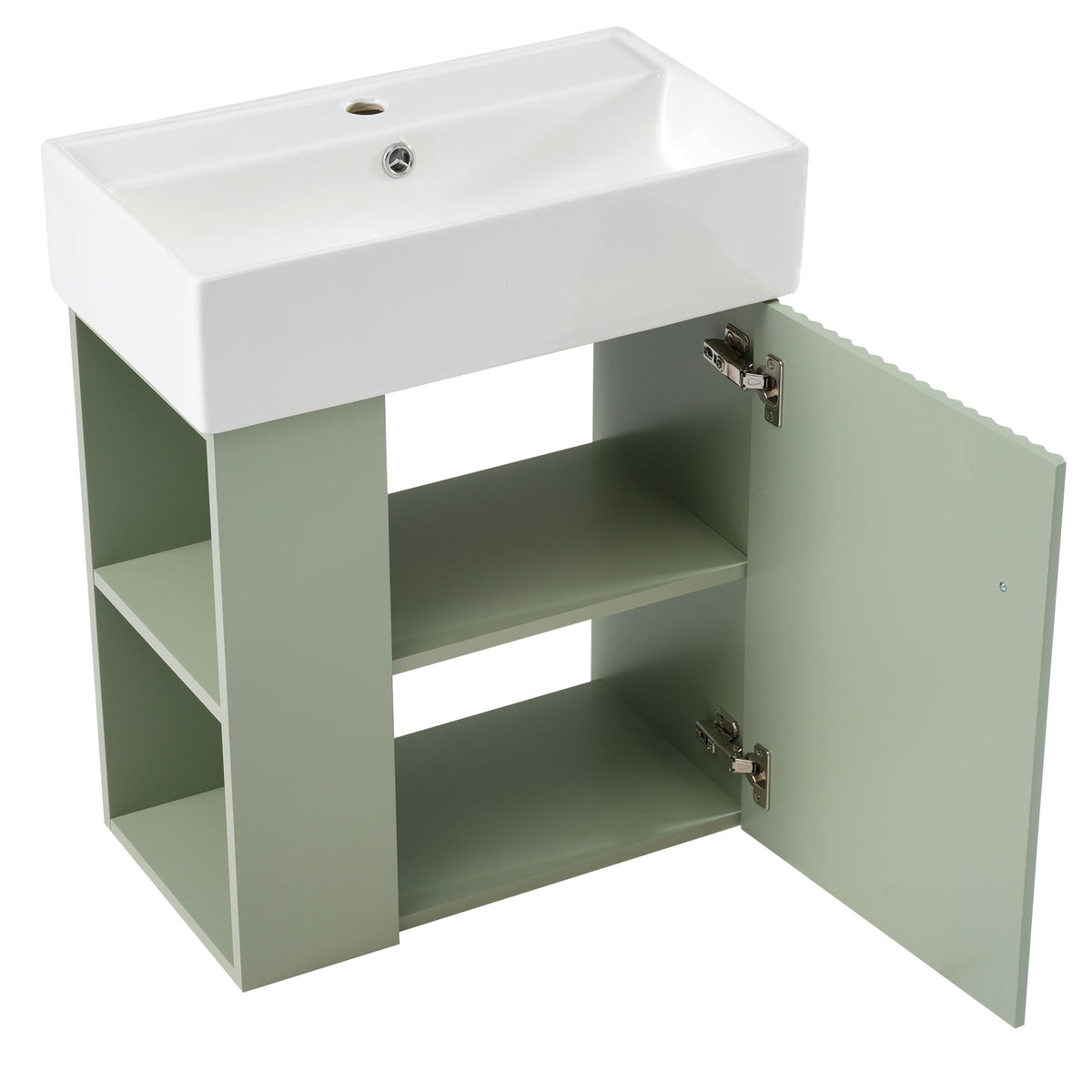 Modern Floating Bathroom Vanity with Ceramic Basin