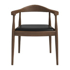 Mid-Century Modern Dining Chair with Armrests - Dark Gray or Dark Brown
