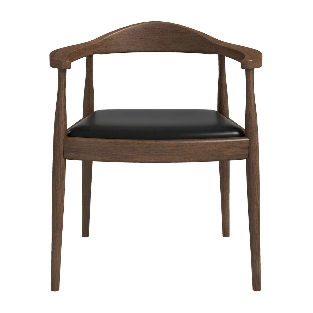 Mid-Century Modern Dining Chair with Armrests - Dark Gray or Dark Brown