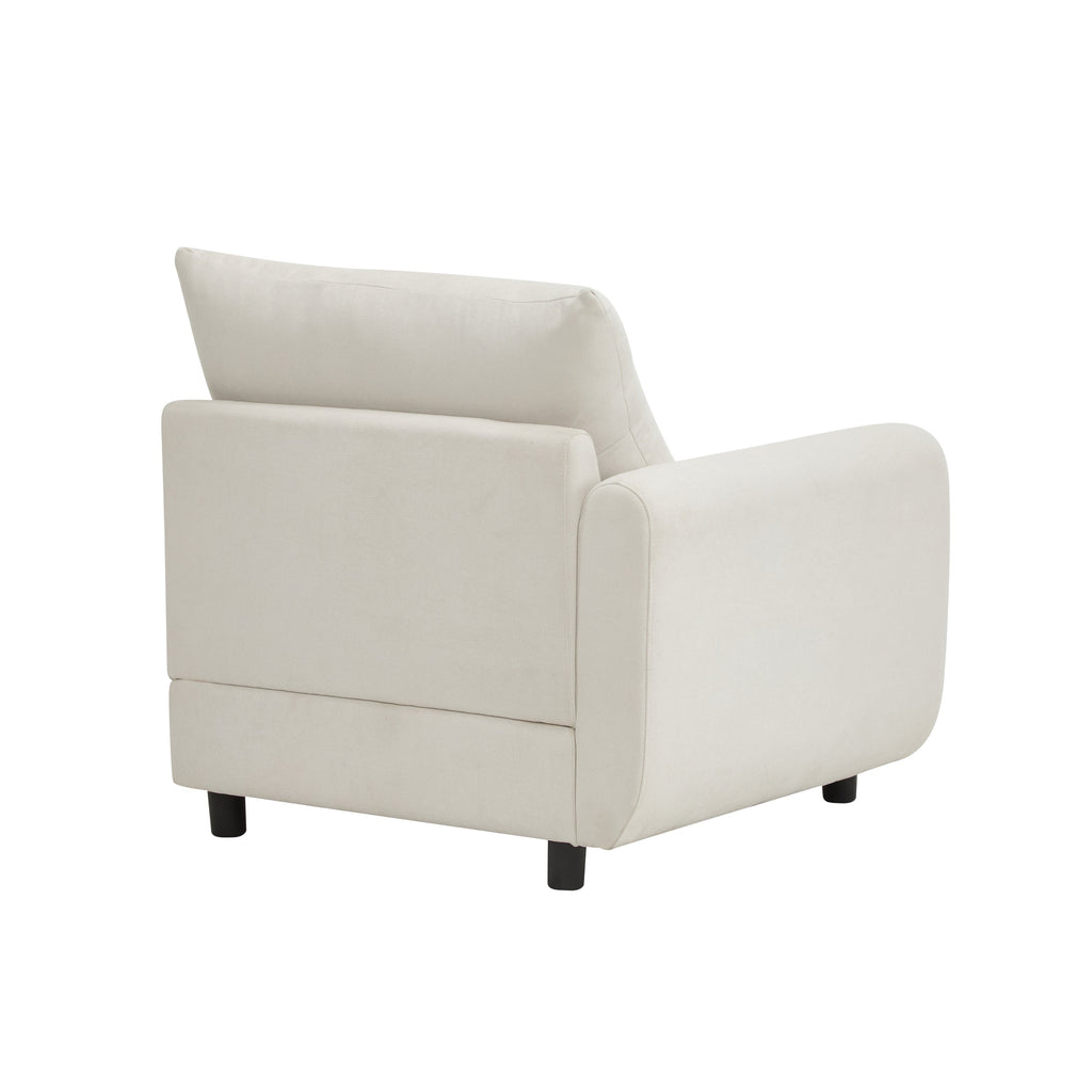 L-Shaped Modular Sectional Sofa with Ottoman - White or Nomad