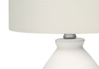 Modern Table Lamp with Ceramic Base and Ivory Shade - Cream