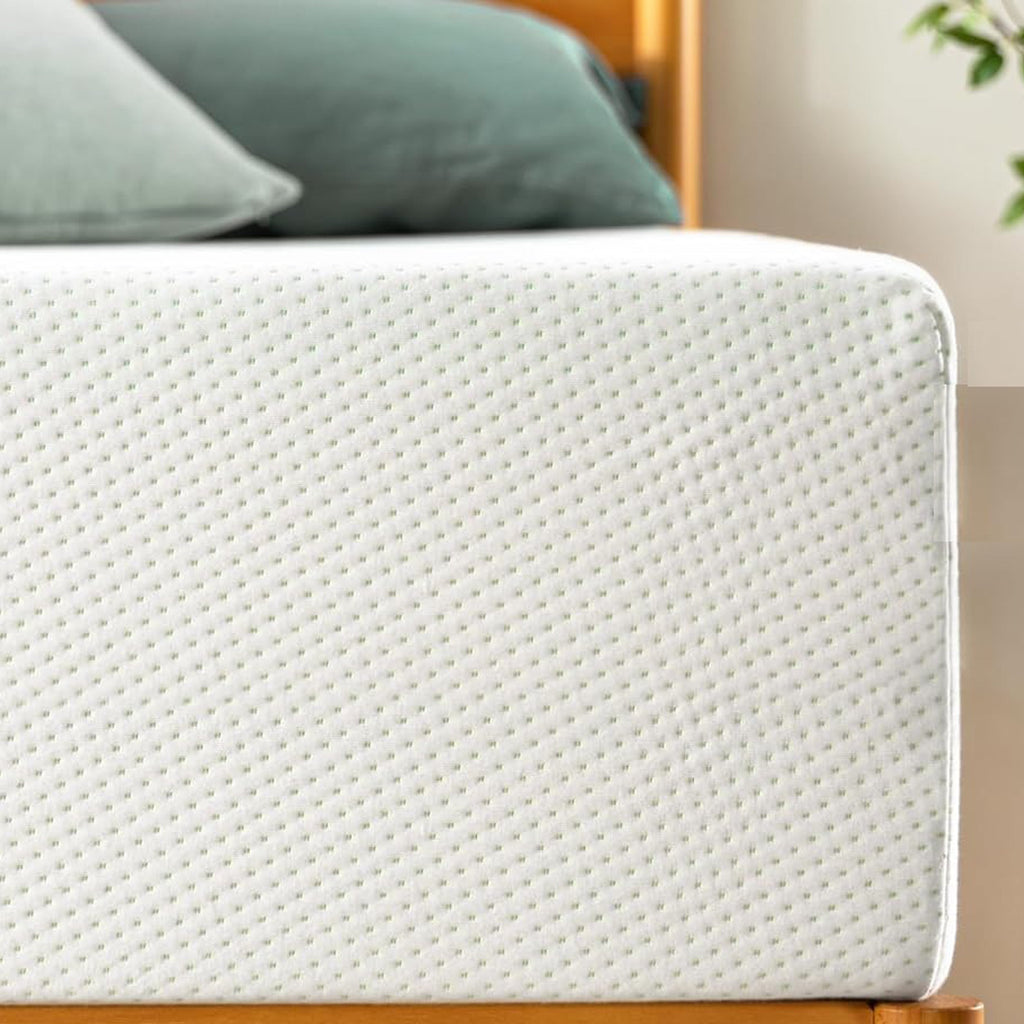 10" Queen Size Mattress with Pressure-Relieving Memory Foam - White