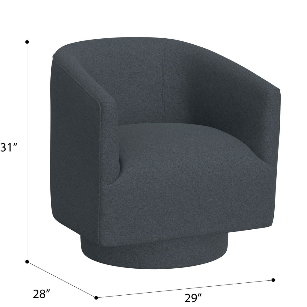 Fabric Swivel Accent Chair with Compact Design - Light Blue, Dark Green, White, Gray, Blue