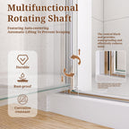 Semi-Frameless Circular Pivot Shower Door with Soft-Close Magnetic Seal - Chrome