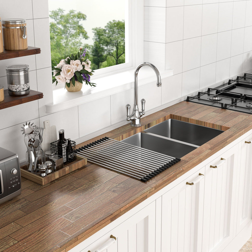 Modern Double Bowl Undermount Sink with 10" Deep Basins - Gray