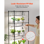 DIY Plant Shelf with Grow Lights for Indoor Use - Adjustable Metal Stand
