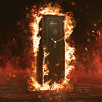 Tall Fireproof Protection Safe Vault with Solid Steel Construction - Black